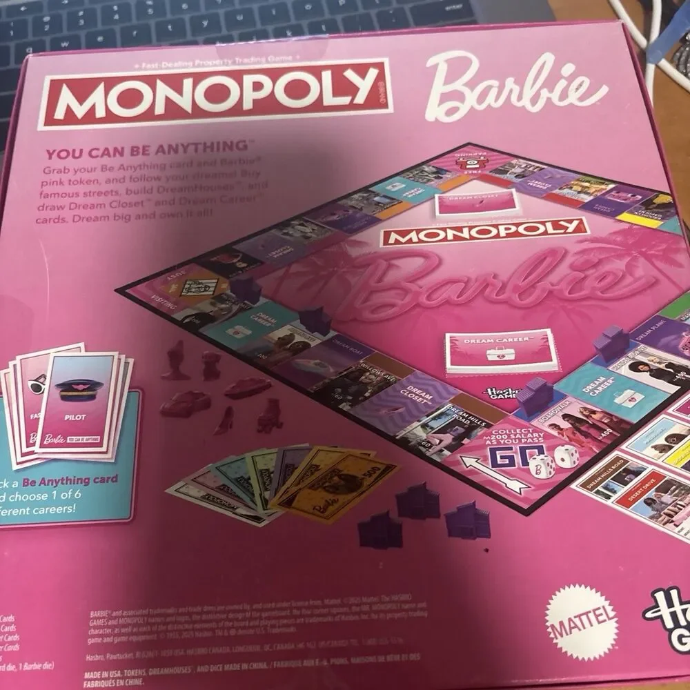 Hasbro monopoly barbie